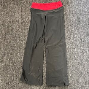 Nike Women's Black Pants with Red Waistband